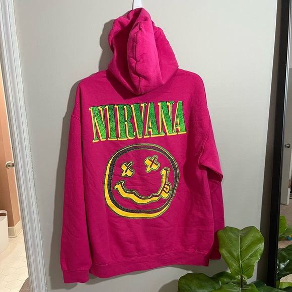 Nirvana Hoodie pink from Altar’d State NWT size XS/S oversized - Picture 6 of 6